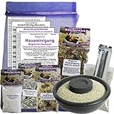 7 x ZUBEHÖR: 1 x Naturstein Räucherschale 8cm. 1 x Premium Räucherkohle 10 Tabs a 3,3cm schnellzündend, rauchfrei, geruchsneutral. 1 x Räuchersand. 1 x Beschreibung. 1 x Anleitung. 1 x Brauchtumskalender. 1 x Täschchen.