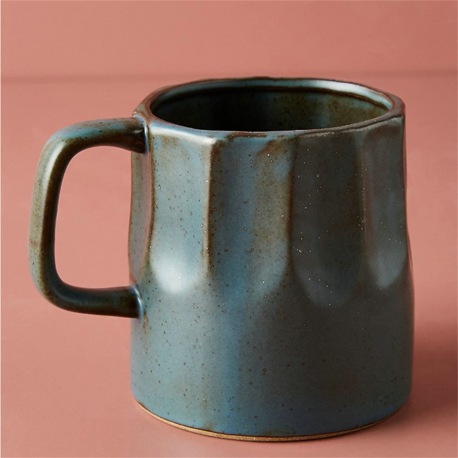17 Oz kubki do kawy kubek do soku z uchwytem, ​​porcelanowe kubki do cappuccino, latte, gorącego kakao lub gorącej herbaty, nowoczesny, niepowtarzalny styl kubek do kawy dla mężczyzn, kobiety prezent