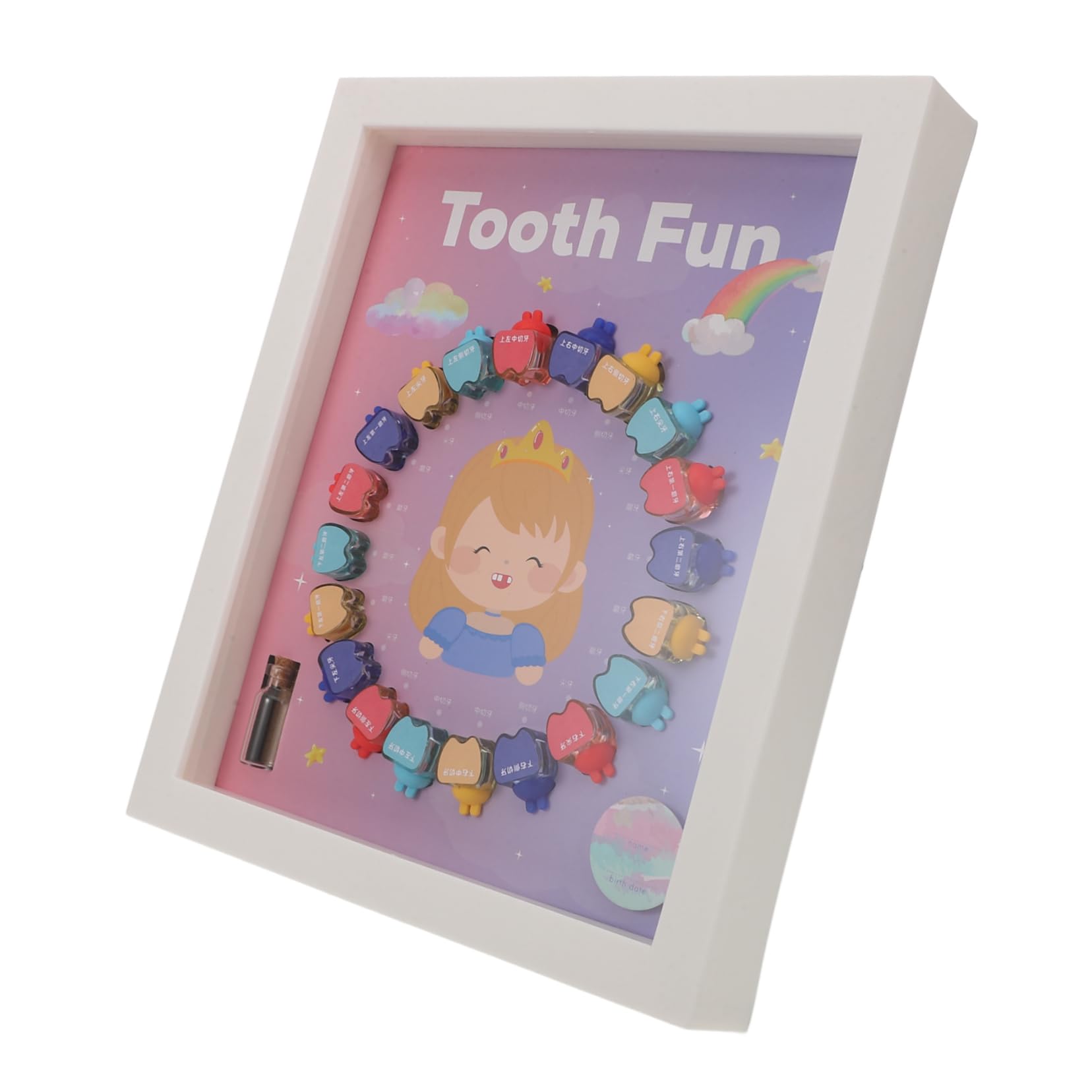 Toyvian Boîte À Dents De Bébé Boîte De Rangement Pour Souvenirs De Dents De Bébé Garçons Et Filles Compartiments Internes Organisateur De Mémoire Portable Et Léger