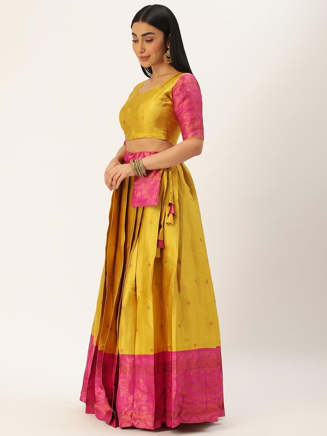 Lehenga Choli voll genähte indische ethnische Hochzeit Party Wear Lehenga für Frauen