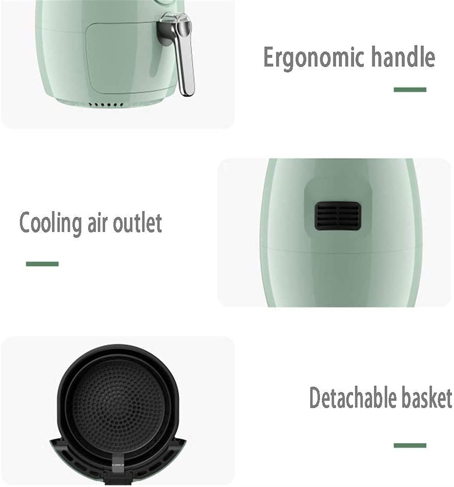 Frytkownica na gorące powietrze do użytku domowego 1350 W bezolejowa frytkownica beztłuszczowa frytkownica powietrzna z technologią Fast Air do gotowania pieczenia i grillowania Potrzebne tworzywo