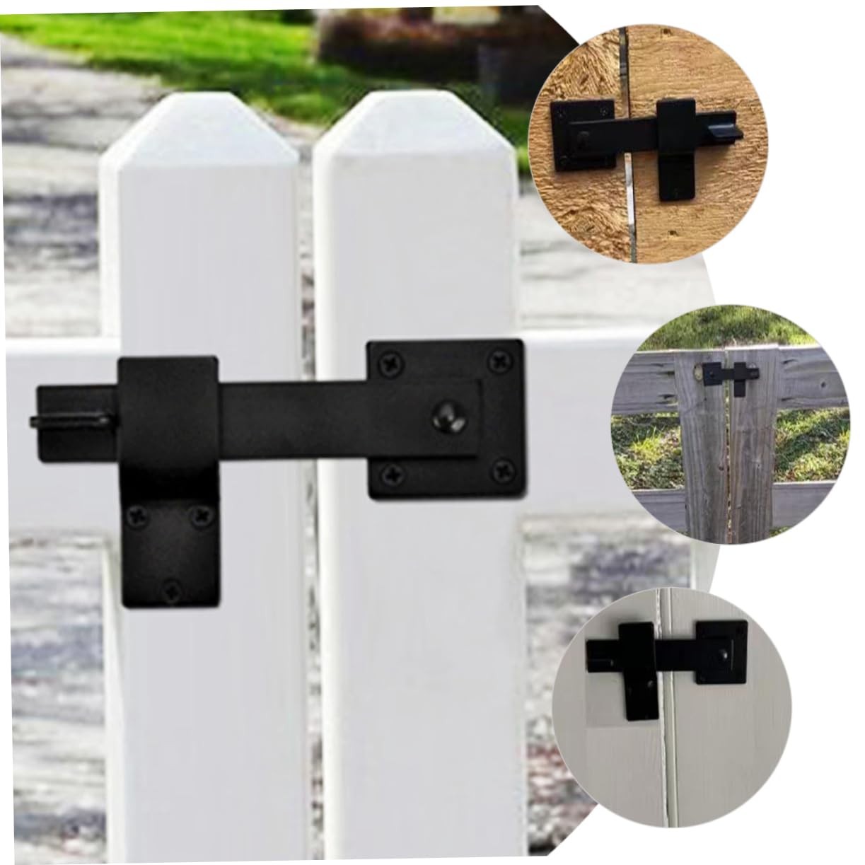 Angoily 5juegos Cerradura De Puerta De Granero Para Baño y Dormitorio Diseño Clásico De Accesorios De Instalación Resistente y Para Puertas Correderas Rústico