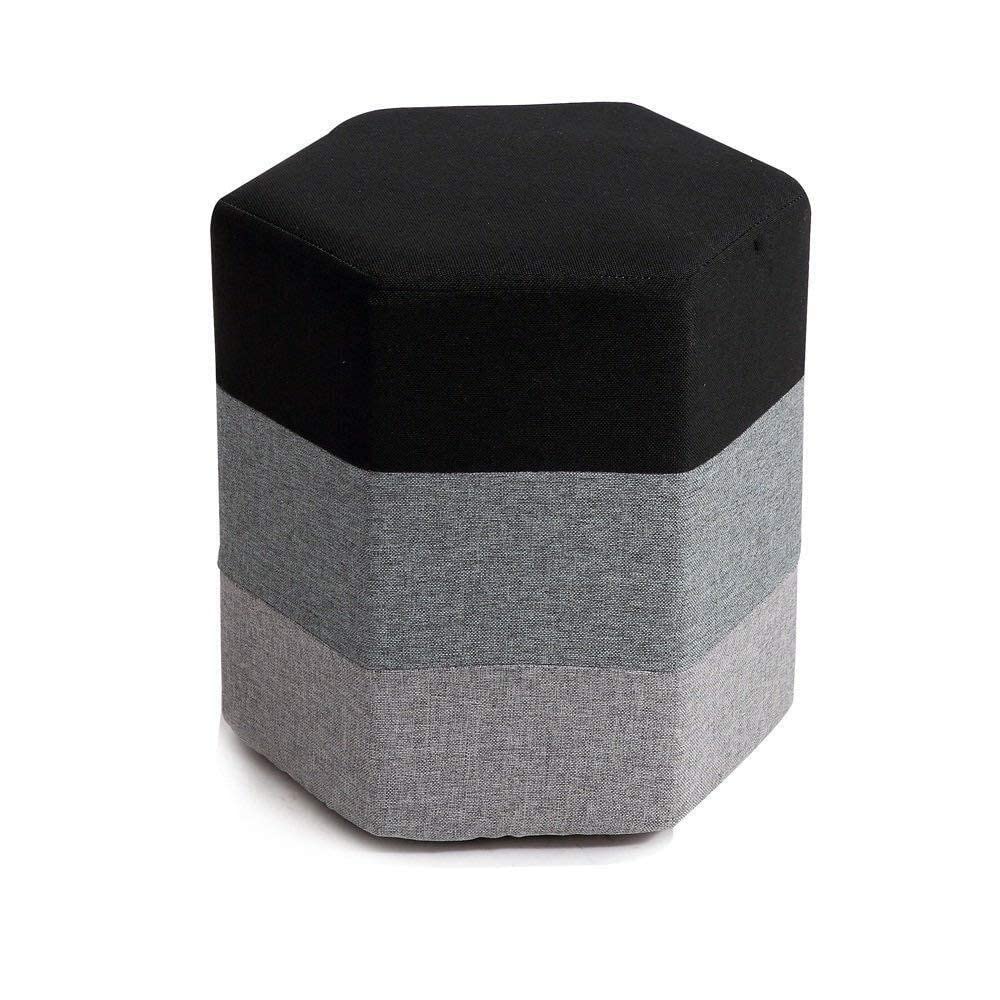Siège bois massif et tabouret bas en tissu haut de gamme salon