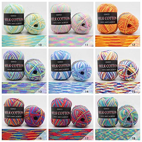 DIY Soft Wool Crochet Kniting Yarn 3 fios de linhas florais coloridas Tricô Wool Yarn Baby Yarn para