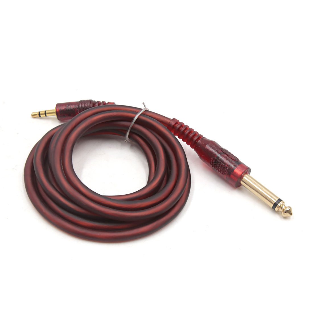 sourcing map 4.9ft 1/8 Inch Male to 1/4 Inch Male TRS Car Audio Amplifier Cord, Brown, 18 x 15 x 1 cm