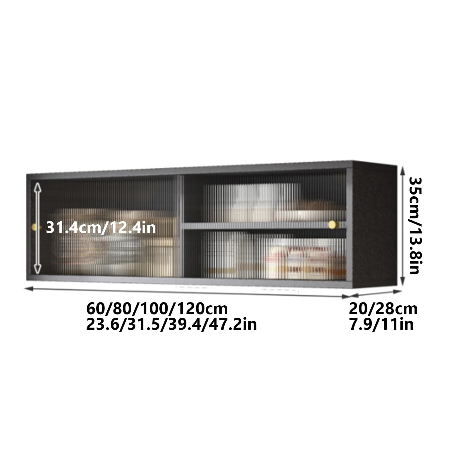 Vetrina a parete in vetro,piccolo mobiletto da cucina in legno massello，Mobili da cucina sotto il ripiano porta spezie, pensile con anta scorrevole in vetro, libreria portaoggetti in legno massello pe