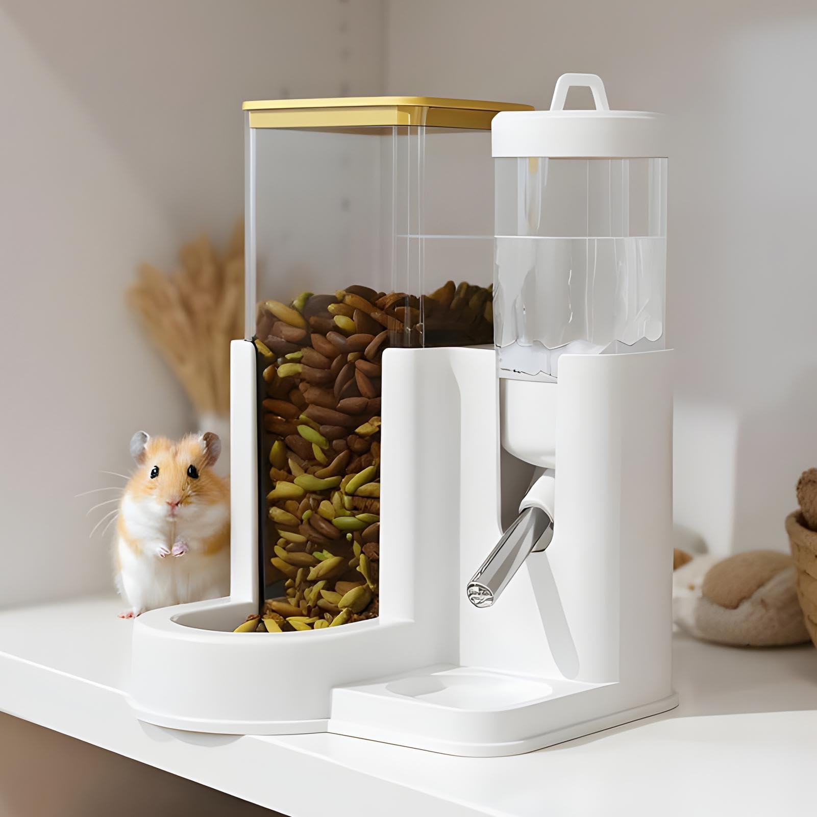 Botella Bebedero Hámster Bebedero Y Automático para Mascotas Y Conejos | Botella De Agua Para Chinchilla De Hogar Para Conejo, Hámster, Diario, Jaula, Hogar, Dormitorio, Salón, Interior, Exterior,