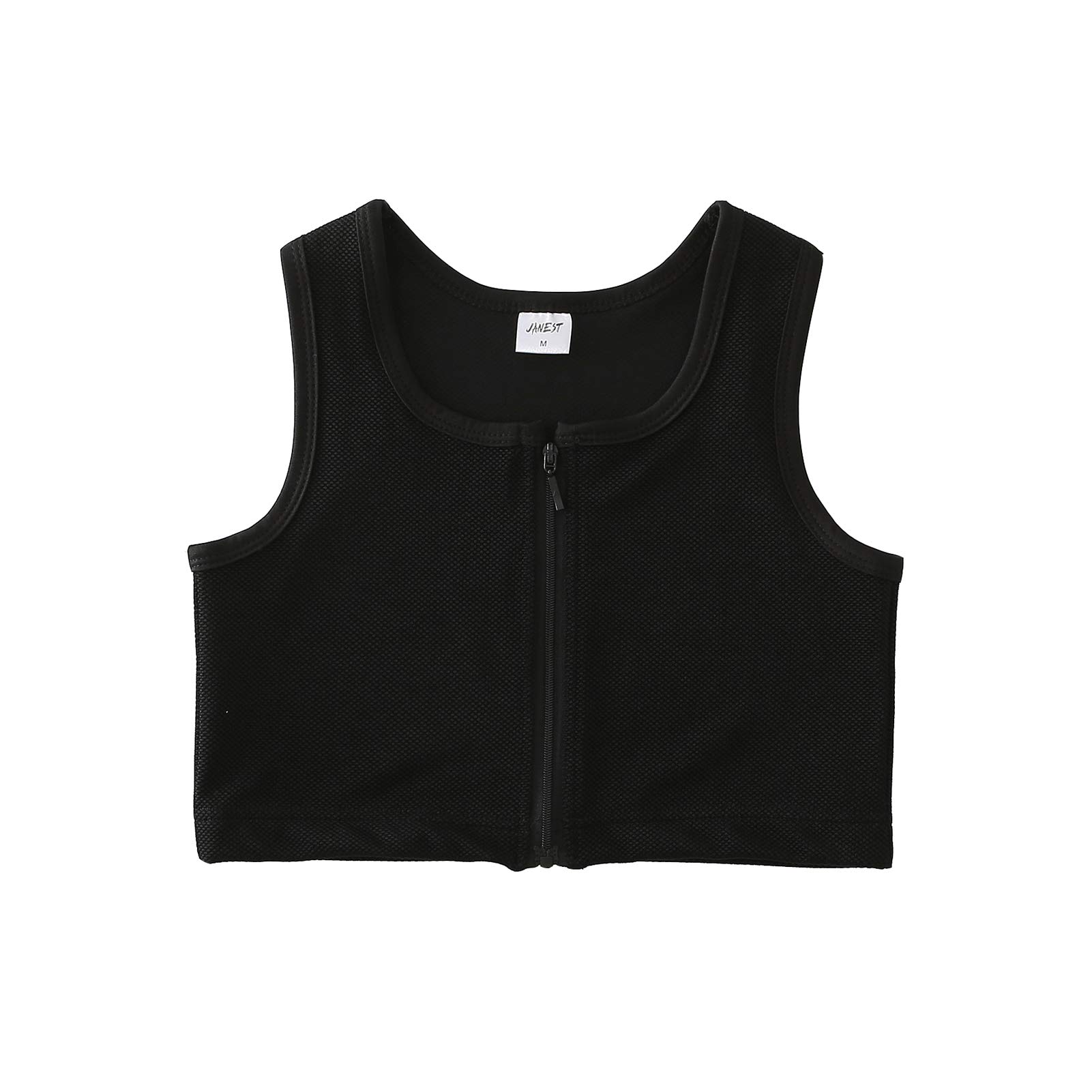 Chest Binder Elatic Zipper Up Tank Top Shapewear for Tomboy Women