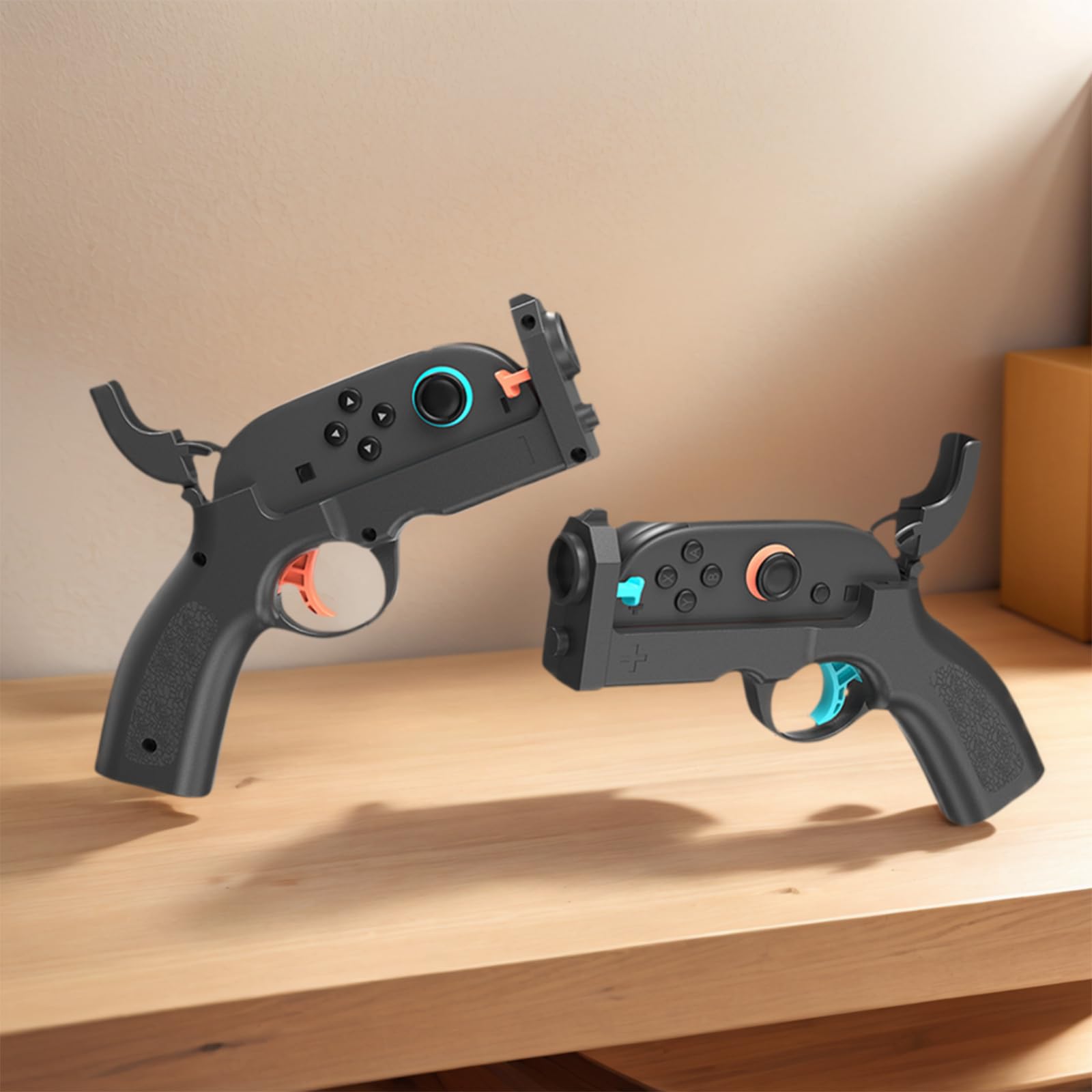 HTU Kit de disparo para Switch 2, empuñadura con forma de pistola y controladores