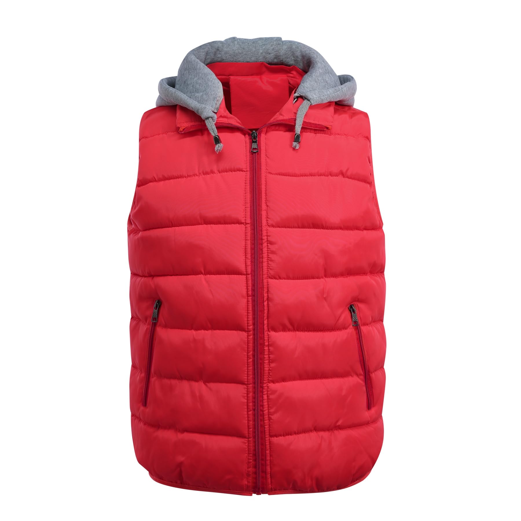 YOUTHUP Gilet da Uomo Trapuntato Scaldamuscoli Giacca Leggera Senza Maniche con Cappuccio Gilet da Esterno