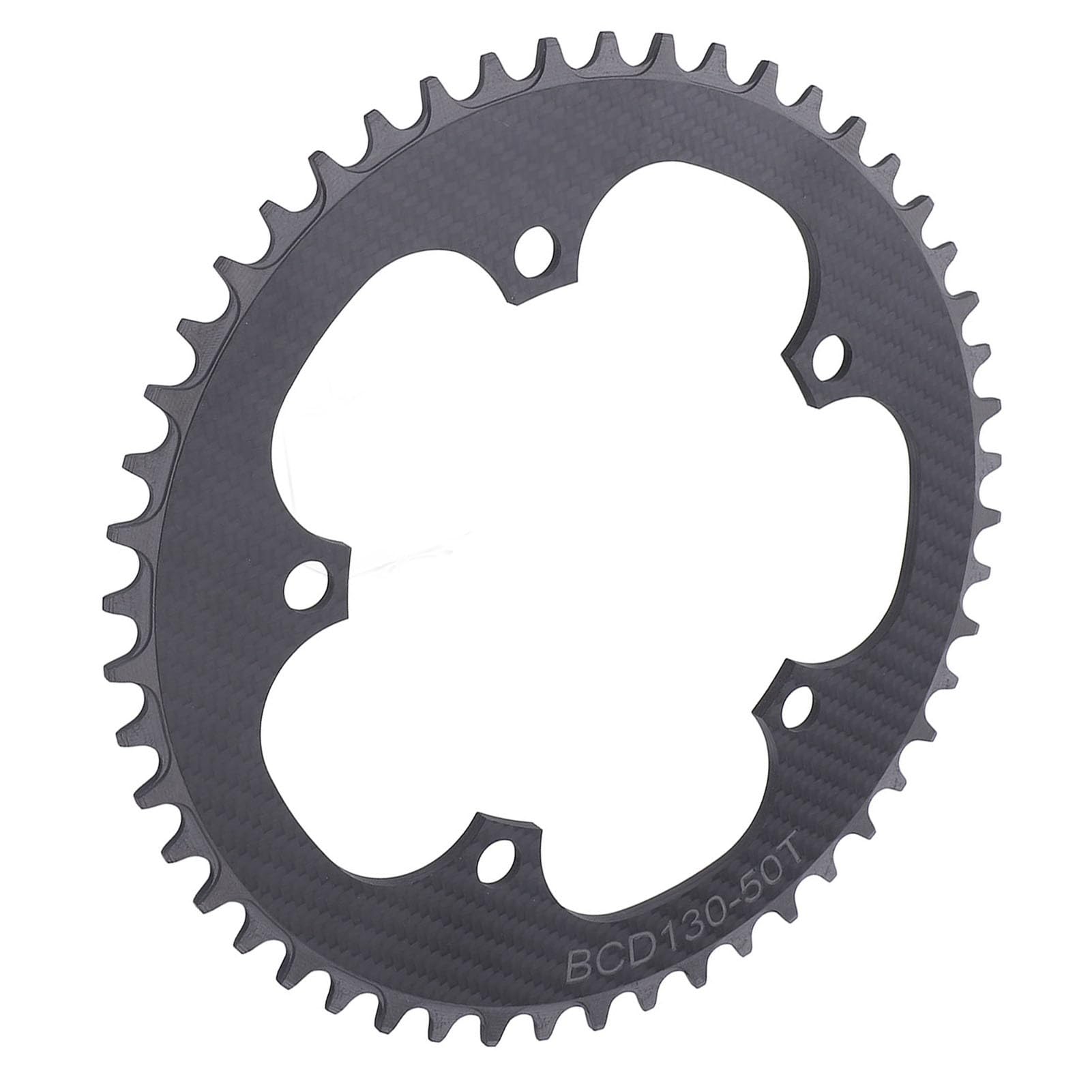 CHICIRIS 130 BCD Tarcza Mechanizmu Korbowego Włókno Węglowe 50T 5-śrubowa Tarcza Roweru Szosowego Dodatni Ząb Ujemny do Cykli Składanych Szosowych Lekka, Wysokowydajna Jazda na Rowerze