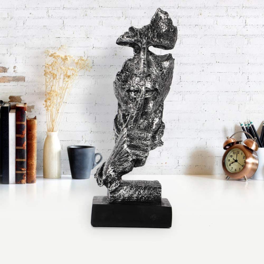 Amazon.co.jp: 顔の彫像、顔の彫刻樹脂の彫像抽象現代美術の人物像の