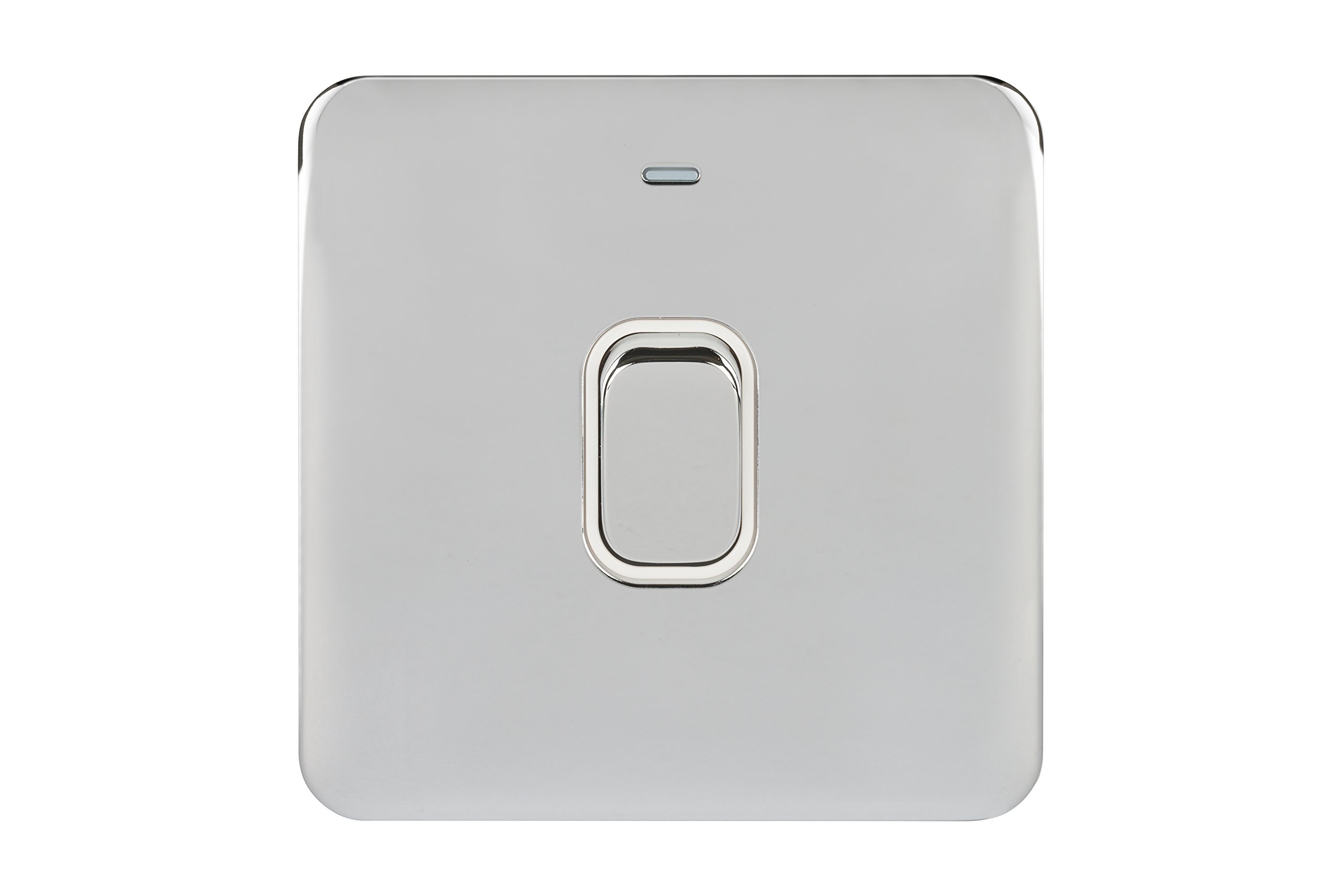 Schneider Electric GGBL2011WPC Lisse Screwless Deco 20AX DP Switch w/ LED Ind WPC, 240 V, Polished Chrome