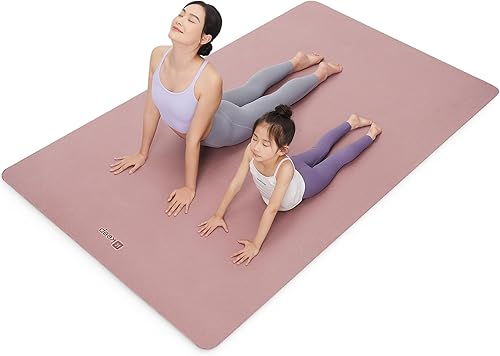Keep Tapete de yoga extra grande con correa, 75 x 47 x 0.28 pulgadas, tapete de ejercicio extra ancho grueso para mujeres y hombres, tapete de