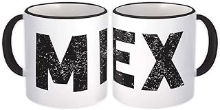 Mexico Mexico City Airport Mexico MEX : Gift Mug Airline Travel Pilot AIRPORT - White w/Black Handle
