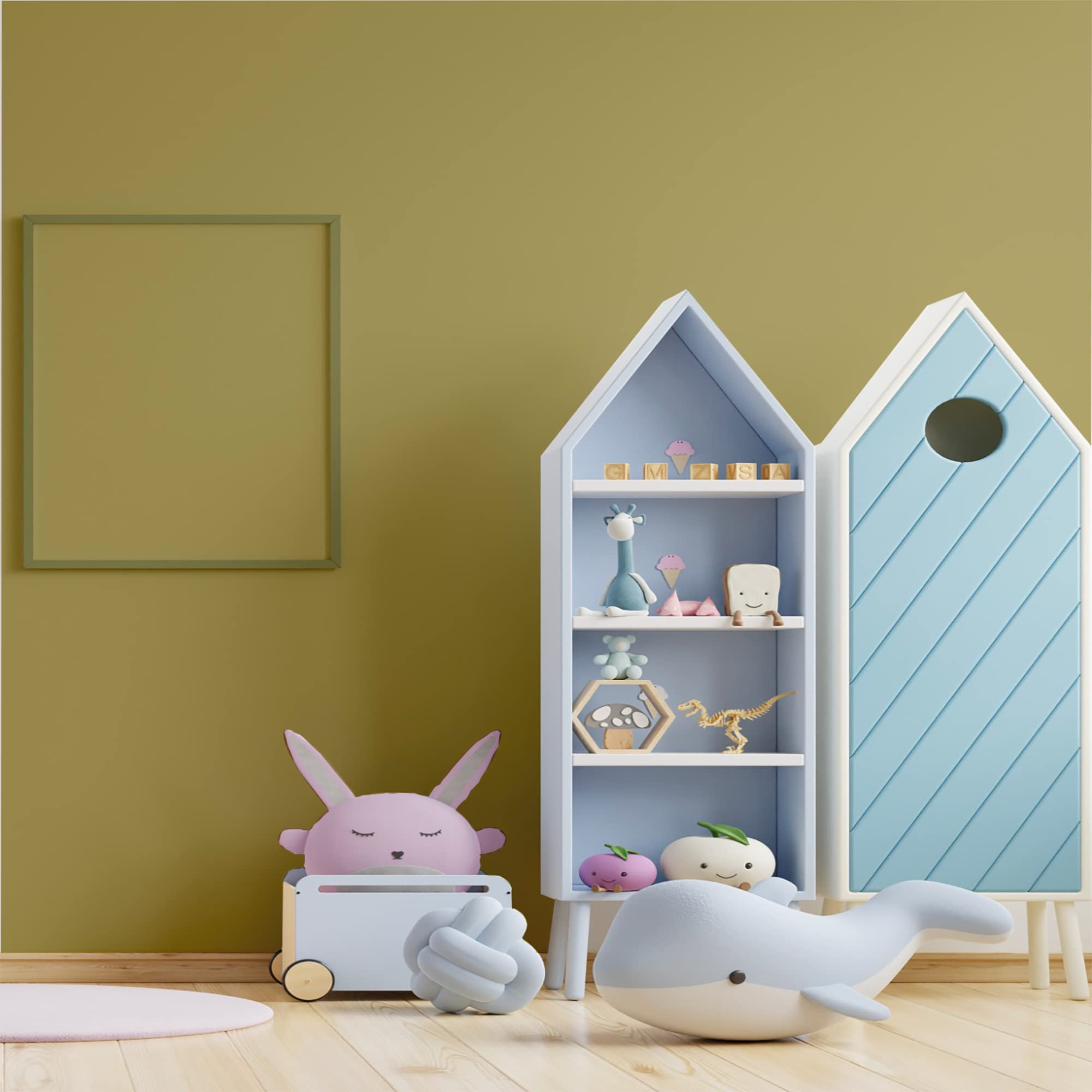 BOX DECO COULEURS Pittura murale naturale ecologica opaca aspetto interno Natura - 2,5 L, Verde Oliva