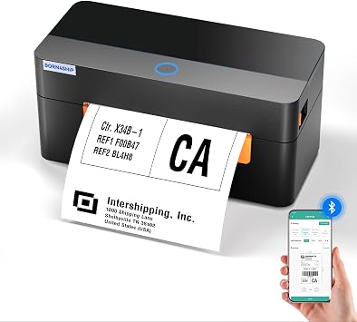 D463B 4x6 Portable Label Printer, Bluetooth Thermal Shipping Label Printer for Packages, DHL, Amazon, Etsy, UPS, Compatible with Windows, Mac OS and Linux Systems