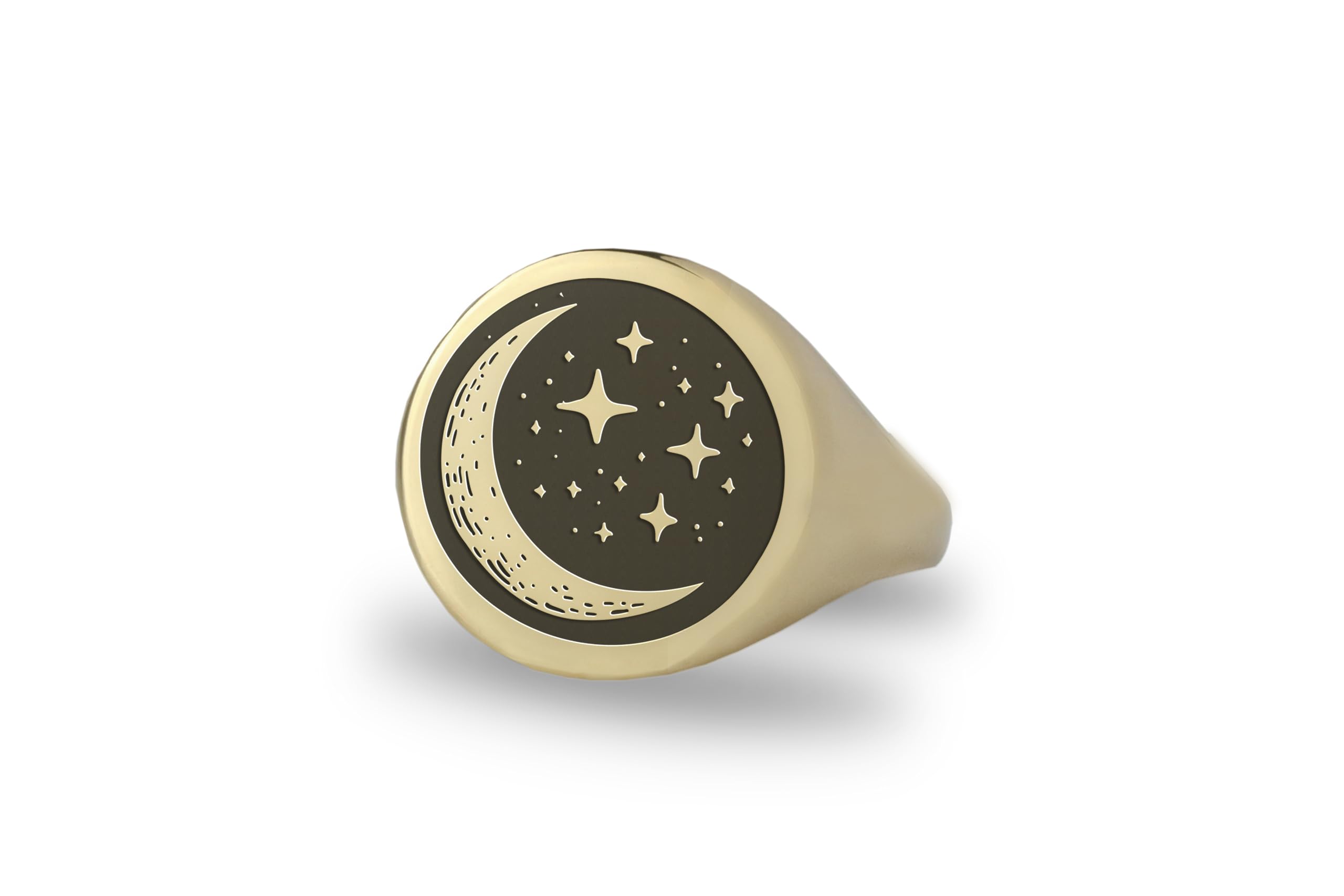 Pièce de Collection bague céleste or 14k pour amateurs d'astronomie - 8