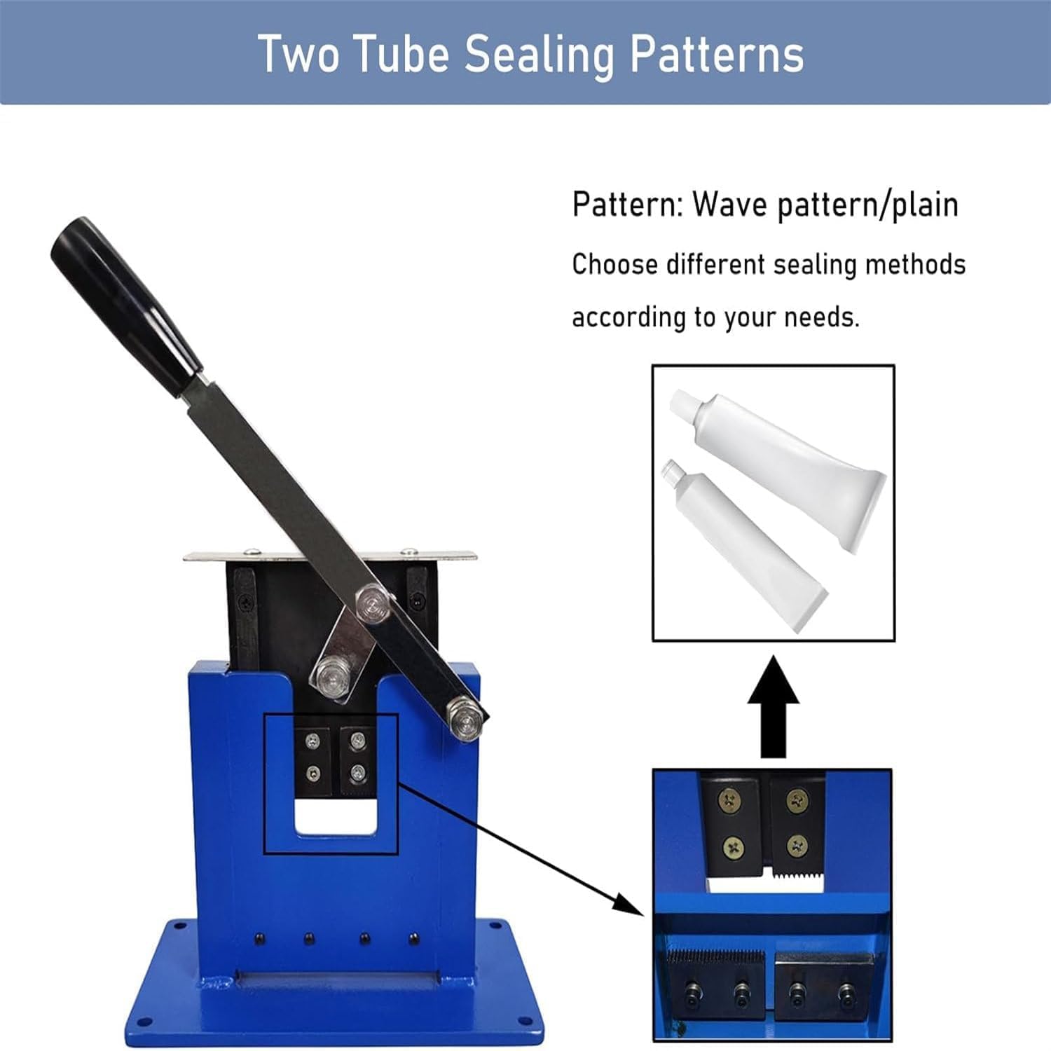 Manual Aluminum Tube Sealer & Crimper for Toothpaste, Cosmetic Cream, Ointments - Includes Date Printer for Professional Packing