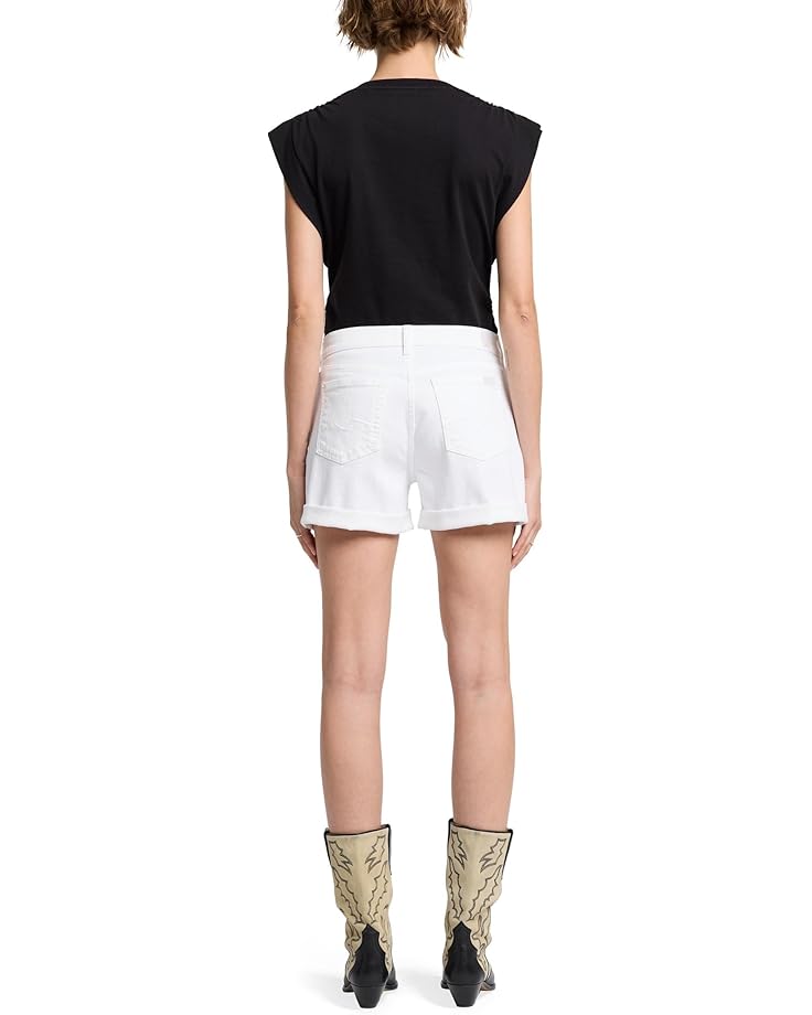 7 For All Mankind Mid-Roll Shorts in Broken Twill White - #2 of 2