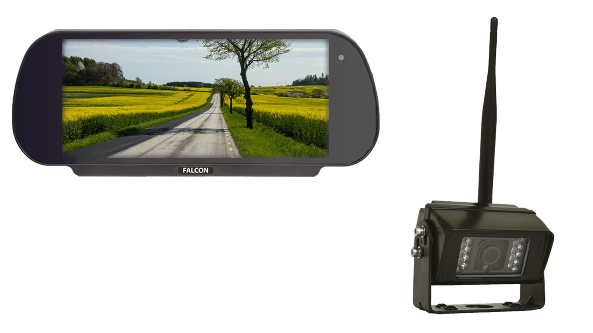 Monitor de espejo digital de 7 pulgadas y cámara inalámbrica, kit de autoajuste