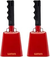 Vista 9 de Cencerro de acero de 10 pulgadas con asa, campana de animación para eventos deportivos, grandes campanas y campanillas de escuela sólidas