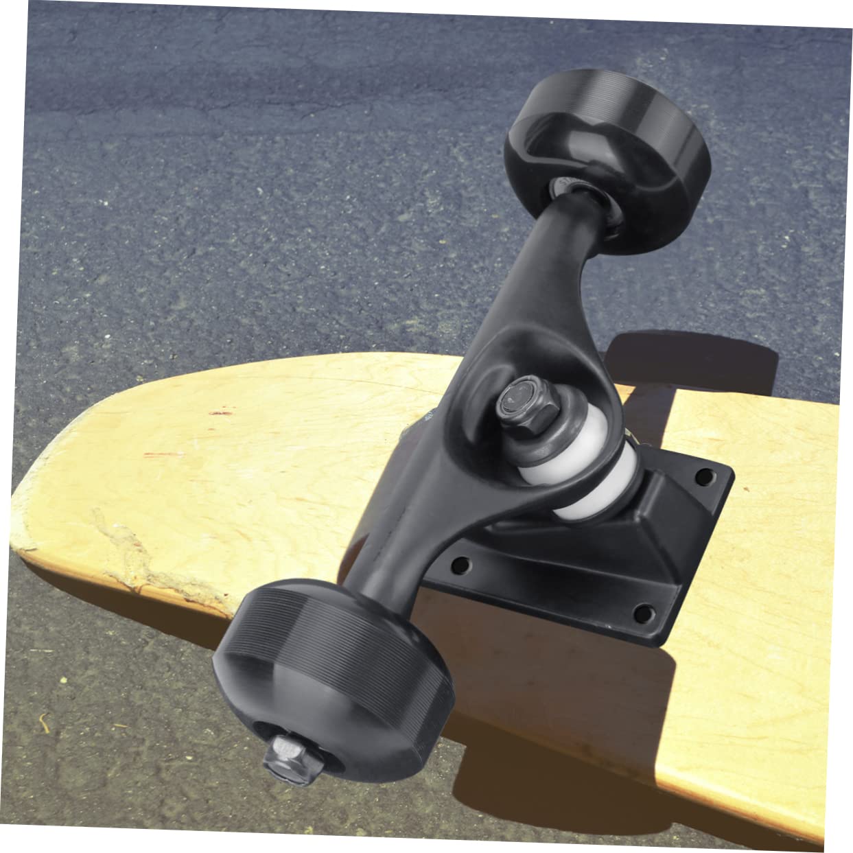 BCOATH Skateboard Bracket Kit Bearings and Wheels Complete Skateboard Accessories Beginners Easy Installation Sturdy Construction Black Components