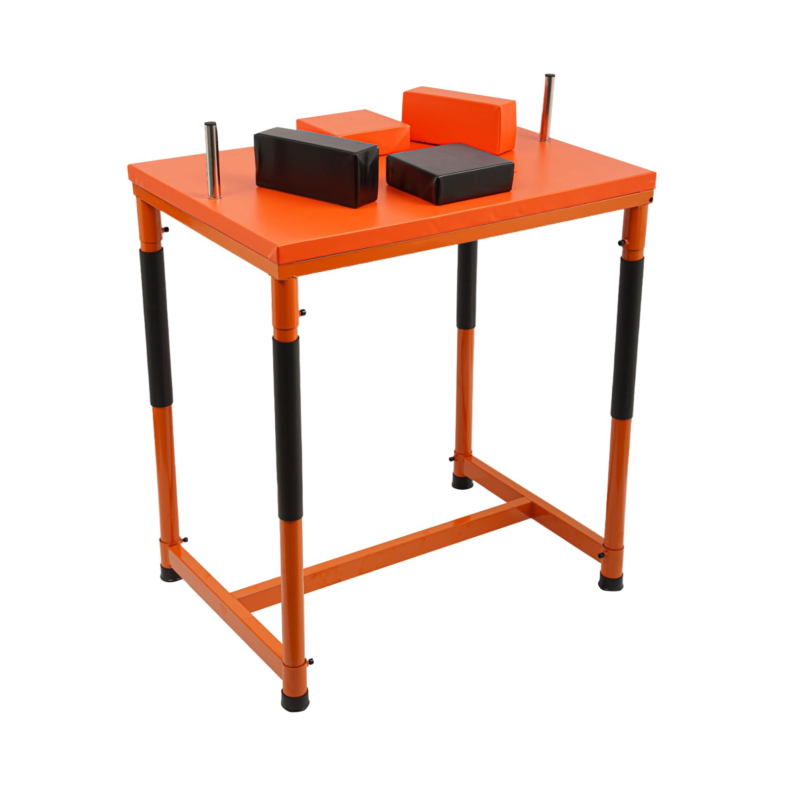 Arm Wrestling Table - Tavolo da braccio professionale per allenamento e competizione, supporto antiscivolo, struttura in acciaio stabile, imbottitura ergonomica, per atleti e club - arancione