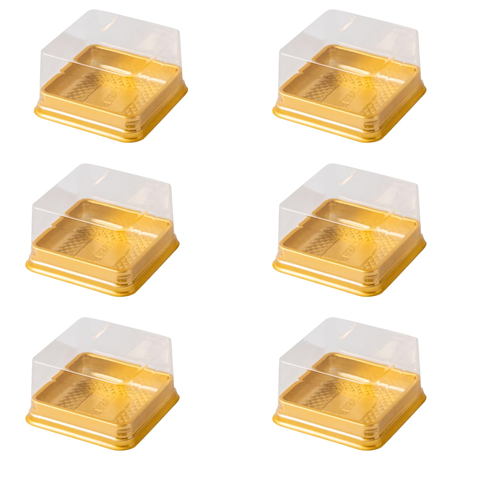 RMERVE REMERVE Cupcake Containers, 50Pack Cupcake Boxes. Individual Cupcake Containers. Birthday Party Wedding Holiday Event Supplies (Gold Base)