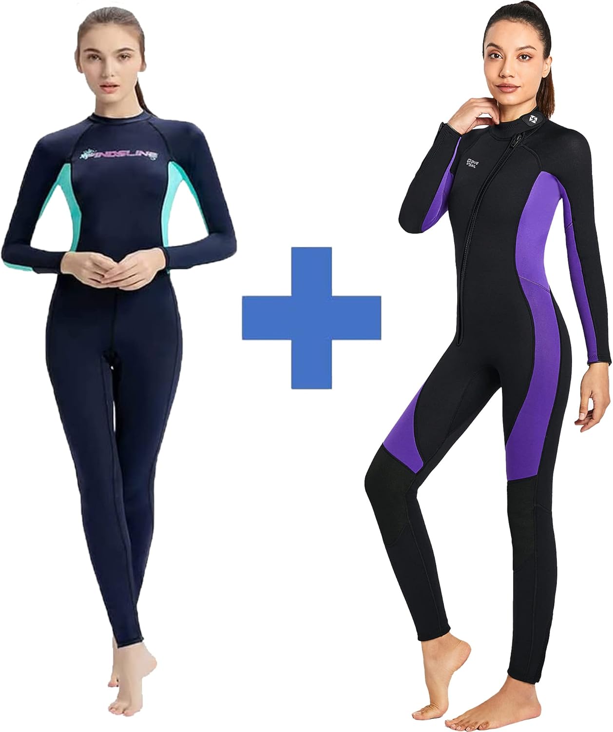 Skyone 2 Pieces Wetsuit, Wet Suits for Women Men Full Body