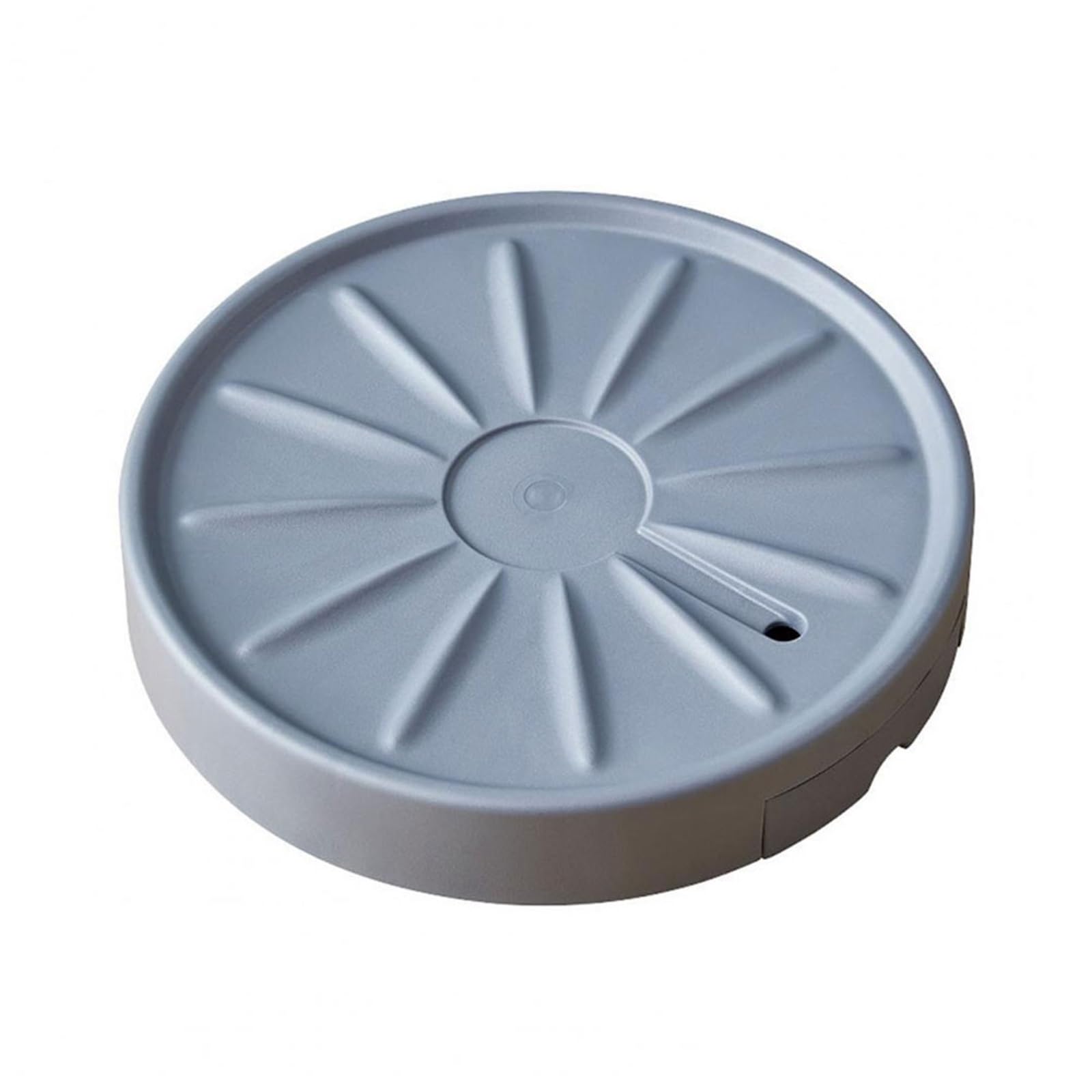 Plateau en résine pour pot de fleurs Grigio de taille moyenne avec roues haut de gamme