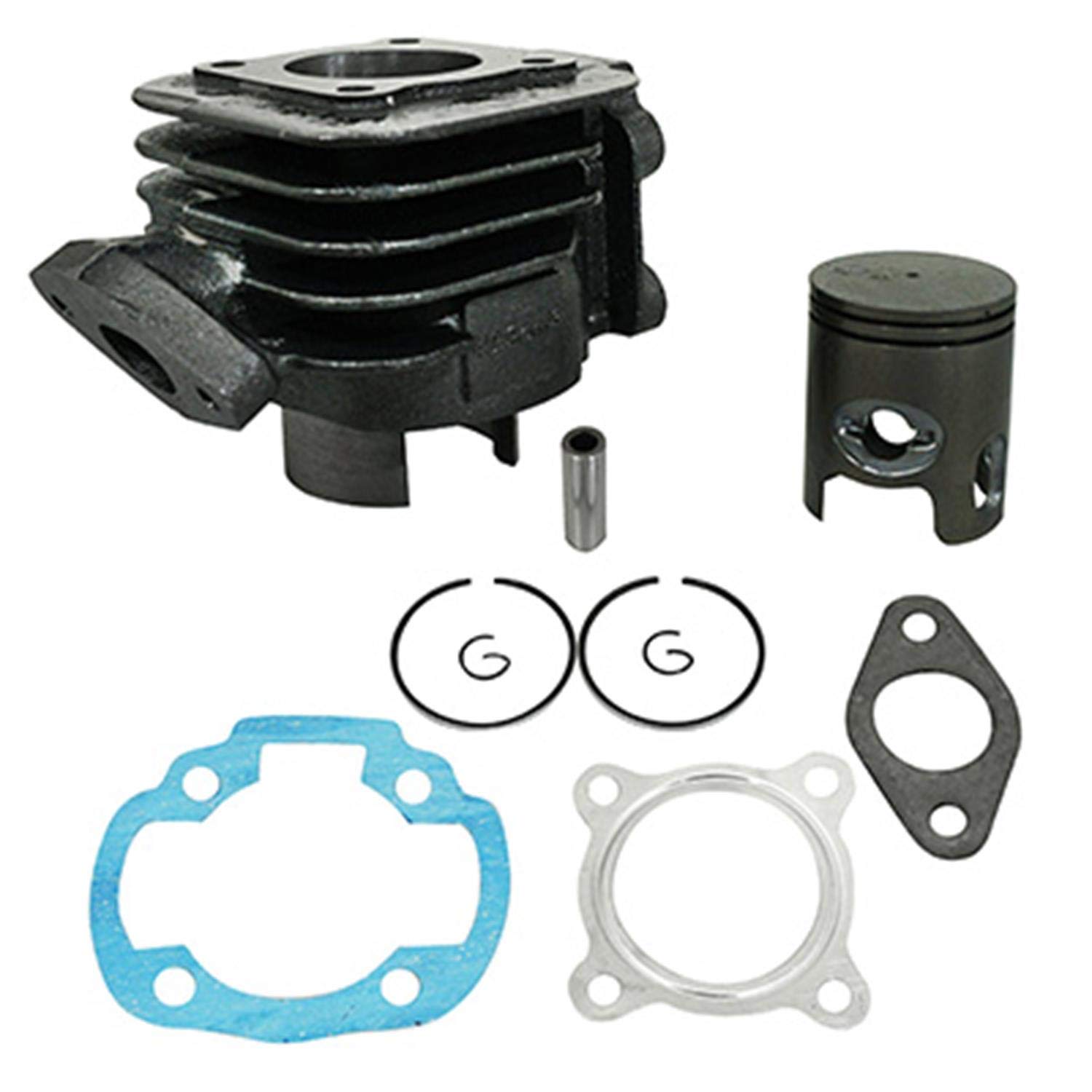 Cylindre MBK Spirit pour 50 cc de 2000 a NC 1213 etat Neuf Kit comprenant cylindre, piston, segments, axe de piston, circlips et pochette de joint haut moteur.