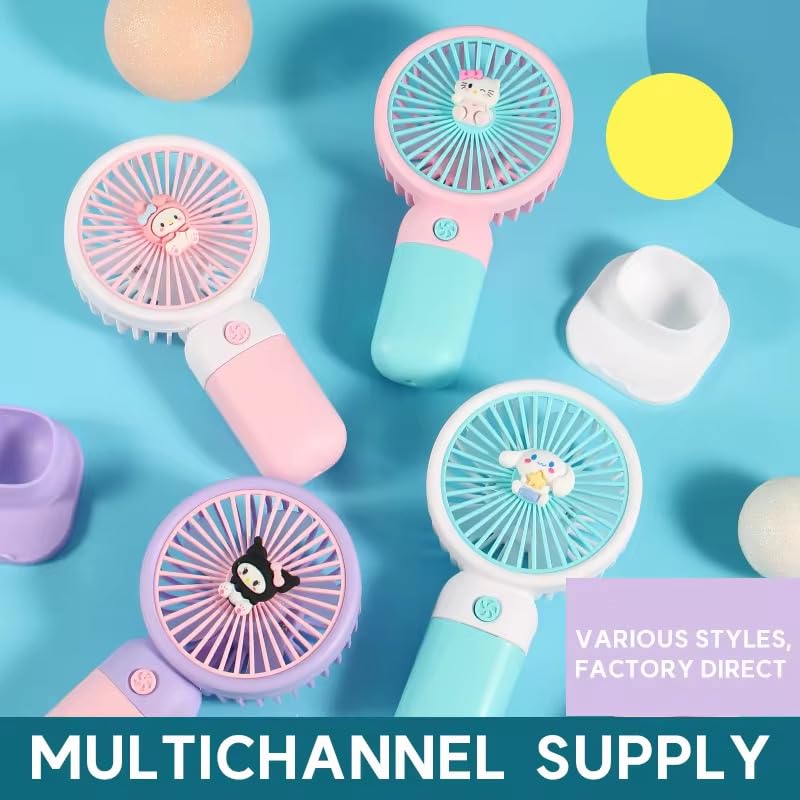 Image of Endzone Portable Mini Fan - Rechargeable Hand Fan with Higher Speeds, 2000mAh Battery, Lightweight Design, Low Noise, and Easy Portability for Indoor and Outdoor Use (Colour May Vary) (Pro)