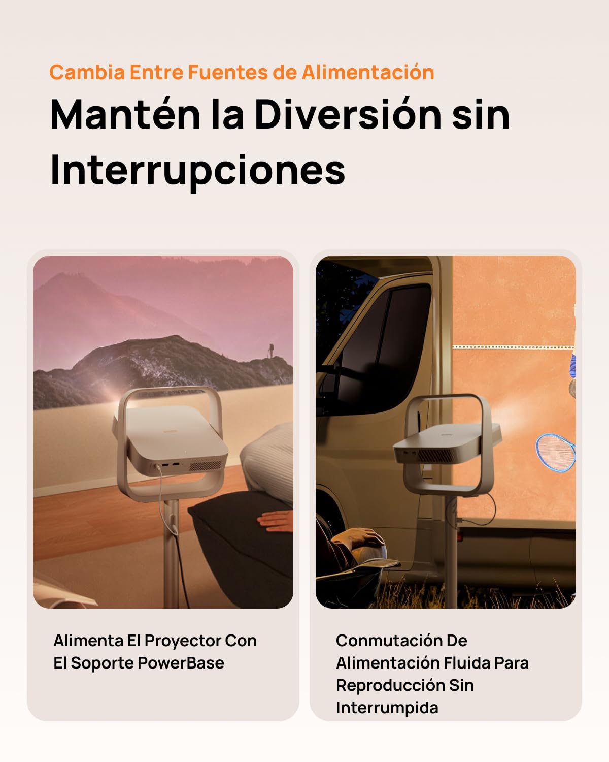 XGIMI Soporte PowerBase (Nuevo), Soporte 2en1 con Batería , Montaje Rápido, Ligero, Portátil y Estable，Diseñado MoGo 2 Pro (New), MoGo 3 Pro y Elfin Flip Plus