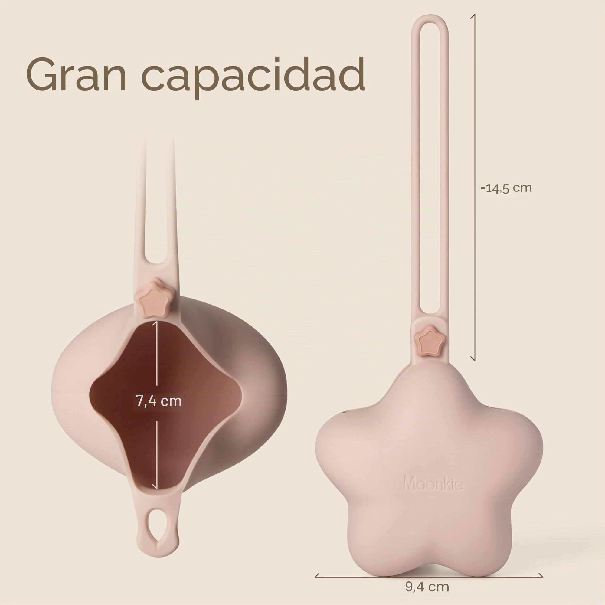 Moonkie Guarda Chupetes Bebe, Porta Chupetes Bebe de Silicona(Set de 2), Chupetero Silicona Transparentes, Portachupetes Sin BPA, Caja Chupete, Fundas para Chupetes(Blush/Lila Claro)