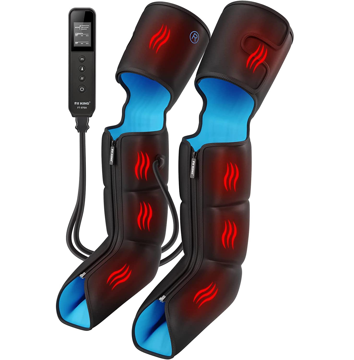 Leg Massagers for Pain and Circulation Compression Boots with Heat, Leg Massager Machine for Swollen Legs, Edema, RLS Pain Relief, Recovery After Hard Workout