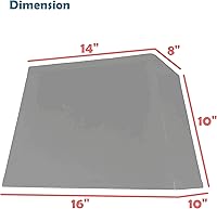 Vista 3 de Aspen Creative 32028A - Pantalla rectangular de transición con forma de araña para lámpara de construcción en color blanco, 16 pulgadas de ancho