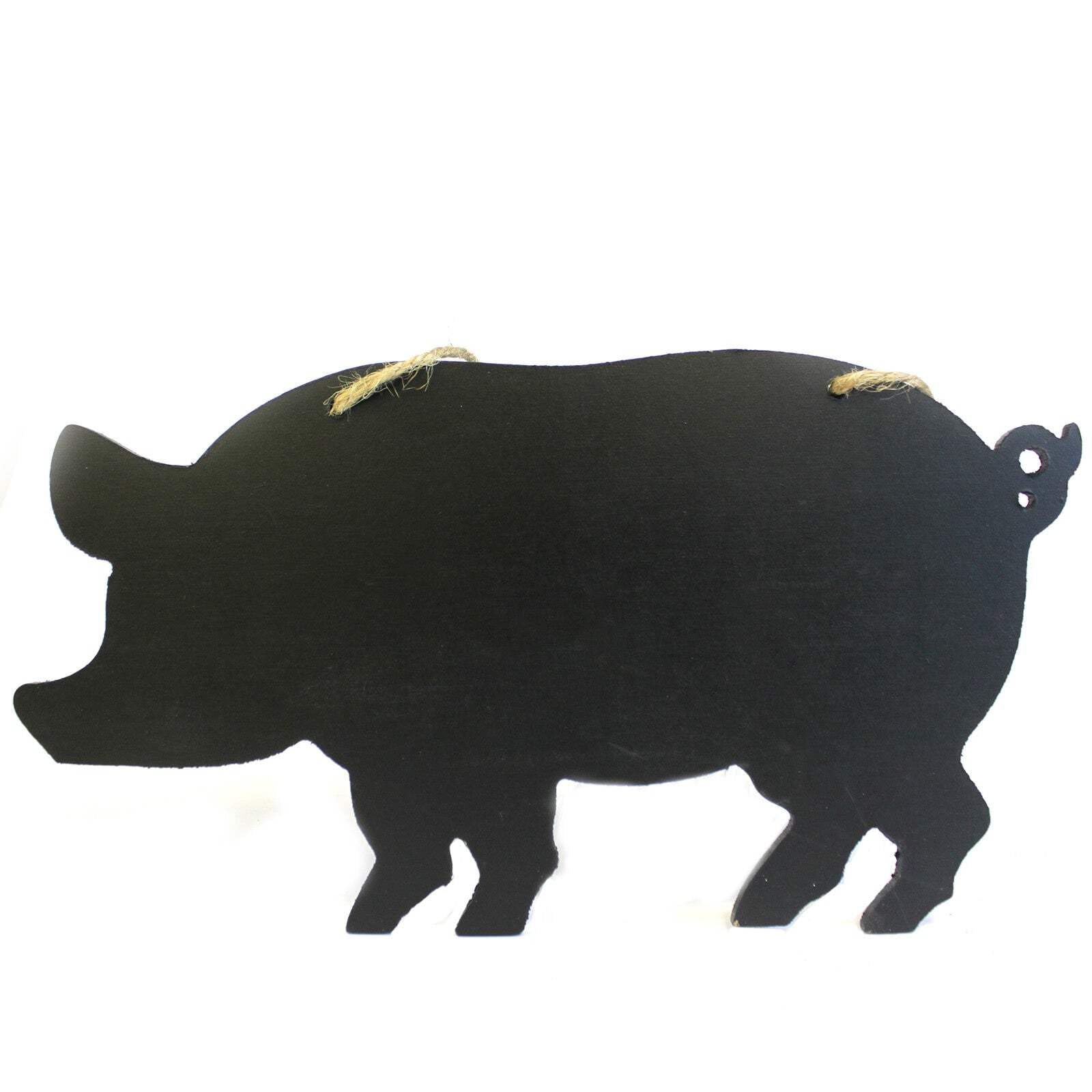 Pig shaped chalk blackboard memo board 28 cm W, 10 cm H