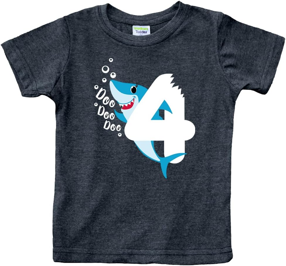 Unordinary Toddler4th Birthday Shirt boy Shark Four Year Old Toddler Tshirt 4 Years t Boys tee Fourth Bday Outfit