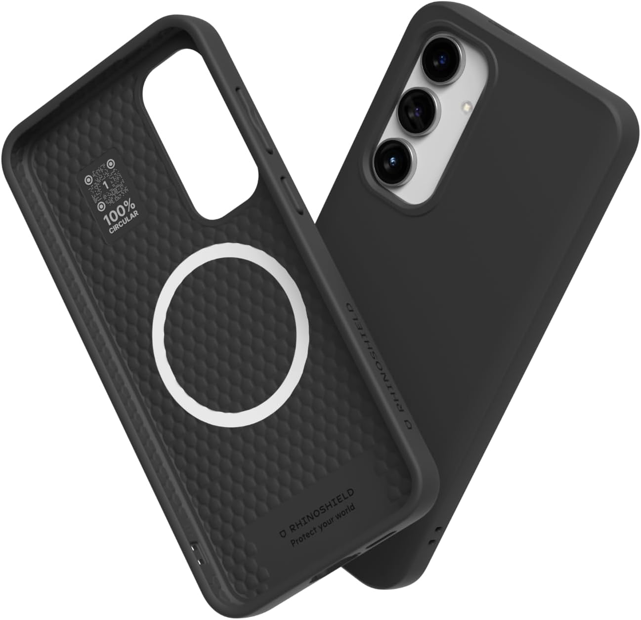 RhinoShield SolidSuit Case Compatible with Magsafe for [Galaxy S24 FE] | Shock Absorbent Slim Design Protective Cover with Premium Matte Finish 3.5M / 11ft Drop Protection - Classic Black