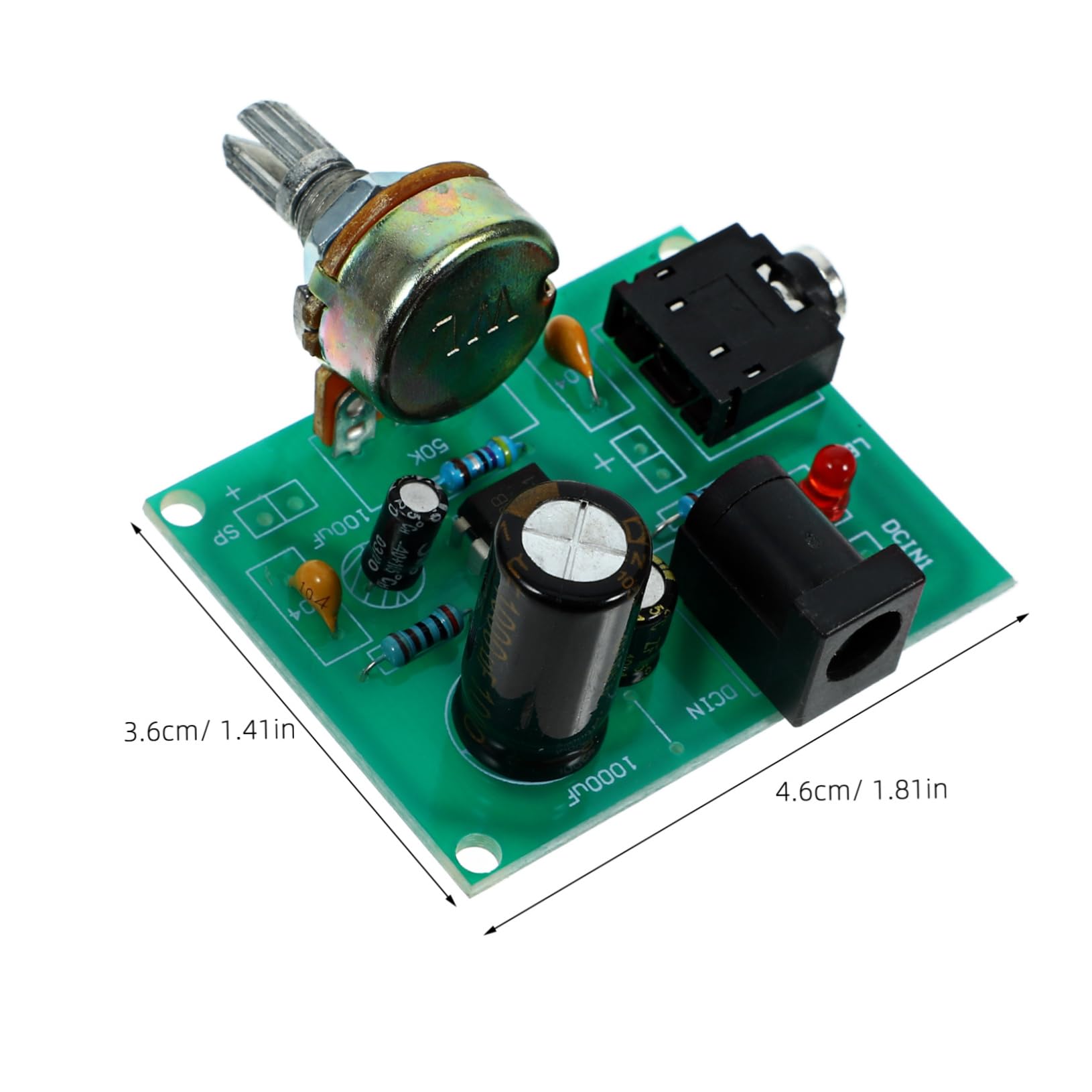 Ciieeo Diy Stereo Amplifier Board Kit Audio Stereo Amp Module 3-12v Low Power Mini Size Power Indicator Lm386 Amplifier Circuit Board