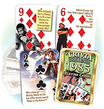Flickback 1985 Trivia Challenge Playing Cards Birthday/Anniversary