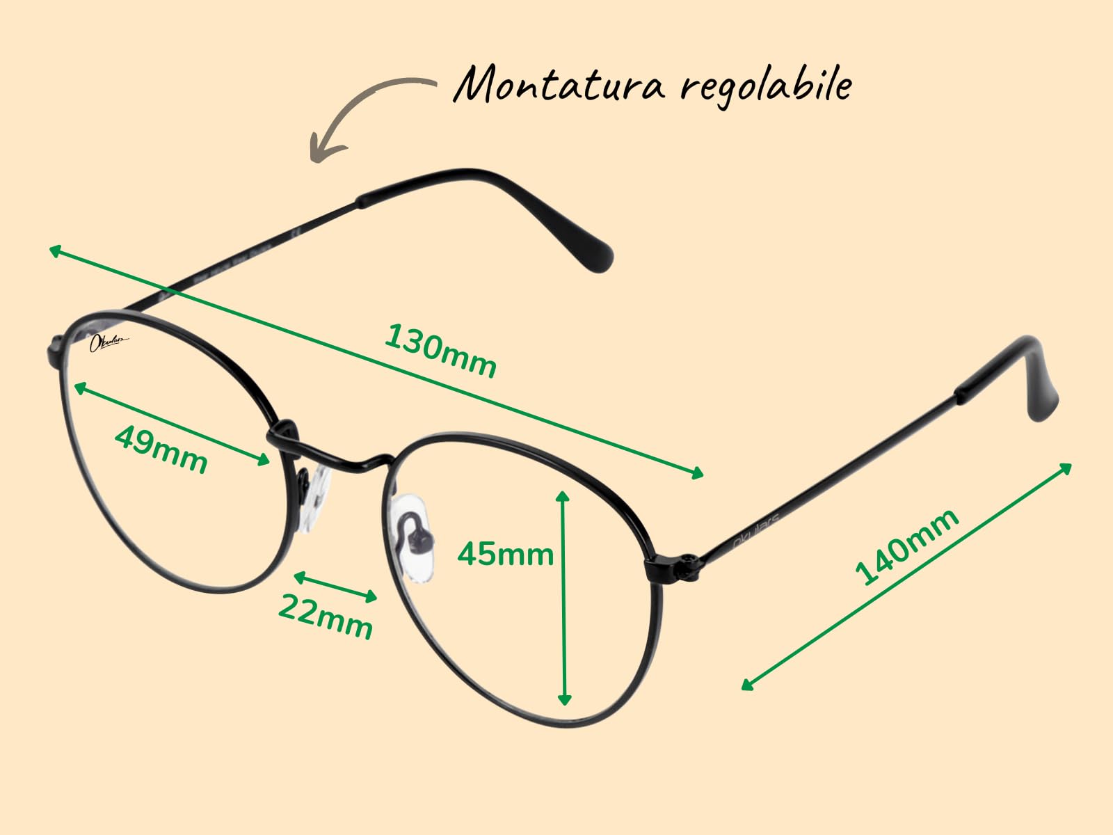 Eco Metal Reciclado - Gafas de filtro antiluz azul de descanso ajustables - Hombre y mujer - Talla única