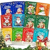 12 Pezzi Maschera di Natale,Maschere per il Viso idratante e lenitiva,Maschera Viso Idratante,Effetto Illuminante e Uniformante sulla Pelle,Regali di Natale per le Donne