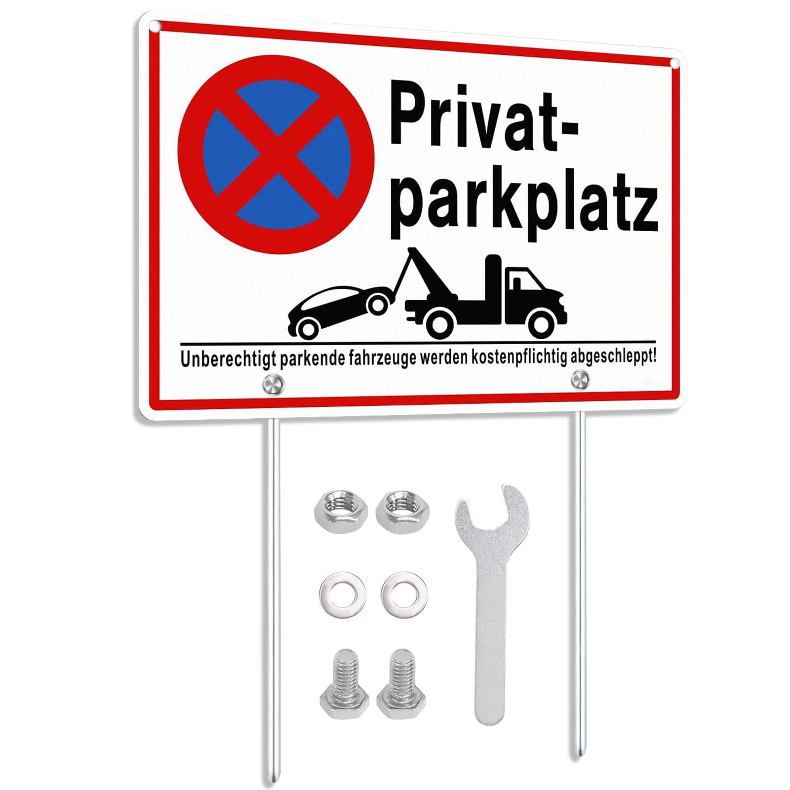 Cartello privato parcheggio 20 x 30 cm in alluminio composito