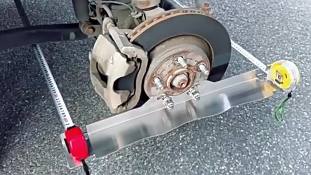 2 Stück Spurausrichtungs-Werkzeugplatten Edelstahl - Radjustierplatten Für Auto