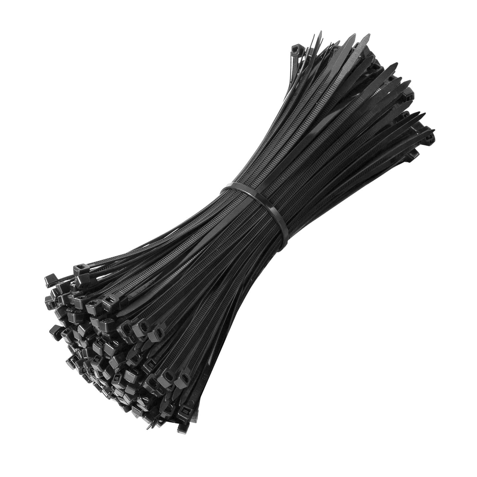 Beshine Black Cable Ties, 200mm x 3.6mm, Pack of 200, 8" Tie Wraps - Self Locking, Strong Nylon Zip Ties for Home Office Garage and Workshop