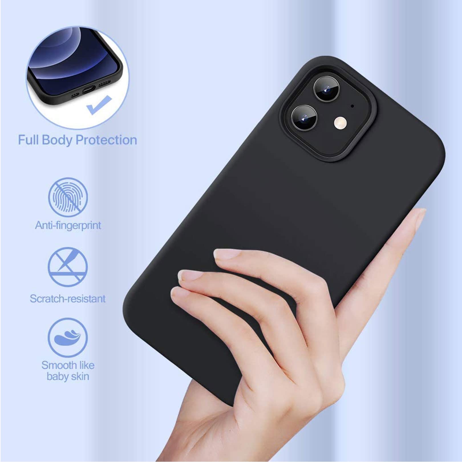 CXKJ Custodia per Blackview Oscal S60 PRO (5.70 Pollice) Nero