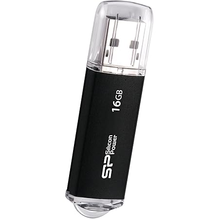 シリコンパワー USB2.0 Ultima-II I-Series 16GB メタル型 ブラック SP016GBUF2M01V1K
