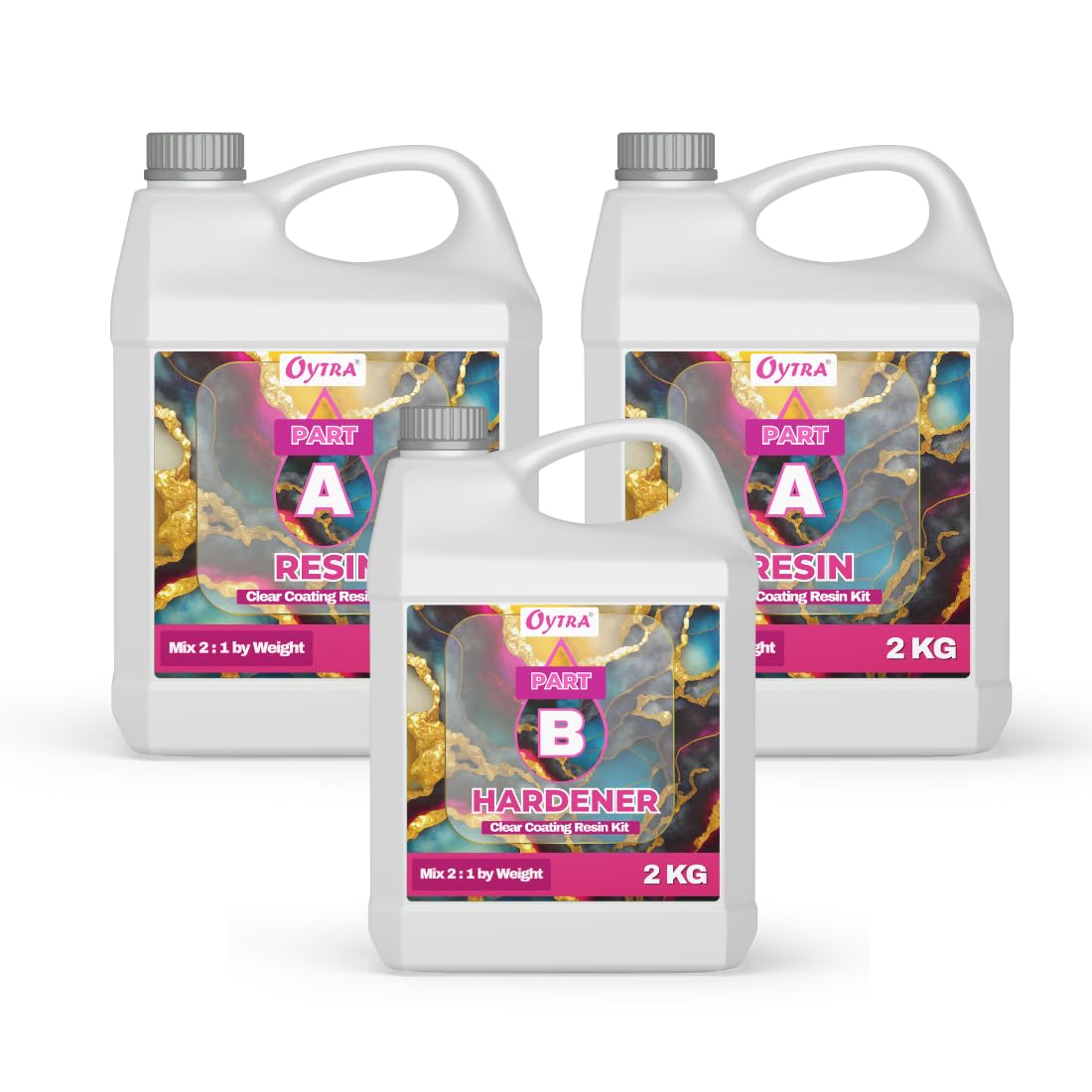 Oytra Resin Art Liquid Hardener for Craft Beginners Materials Kit Ultra Crystal Clear Coat Transparent Epoxy 2 1 Ratio Bubble Release Artists Jewellery Set Casting Tabletop DIY Project (6 Kg)